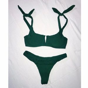 Zaful Deep Green bikini set